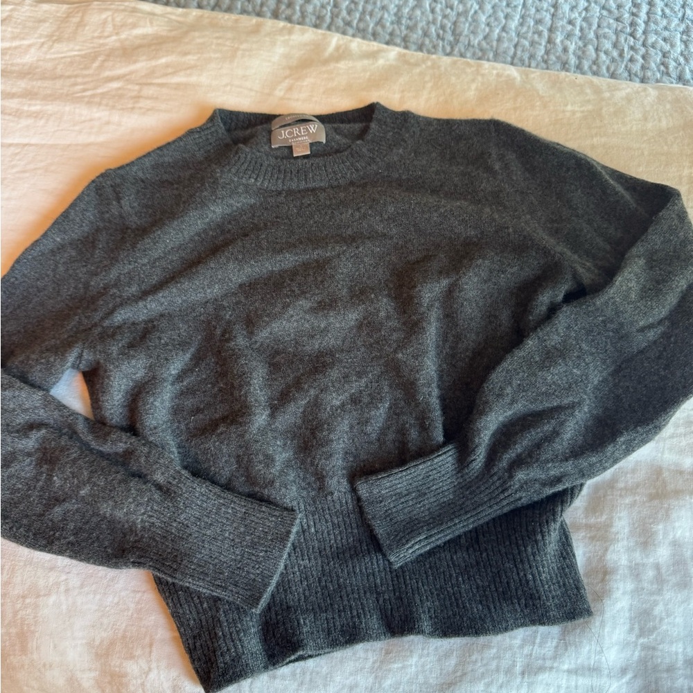 J. Crew Dark Gray Cashmere Sweater